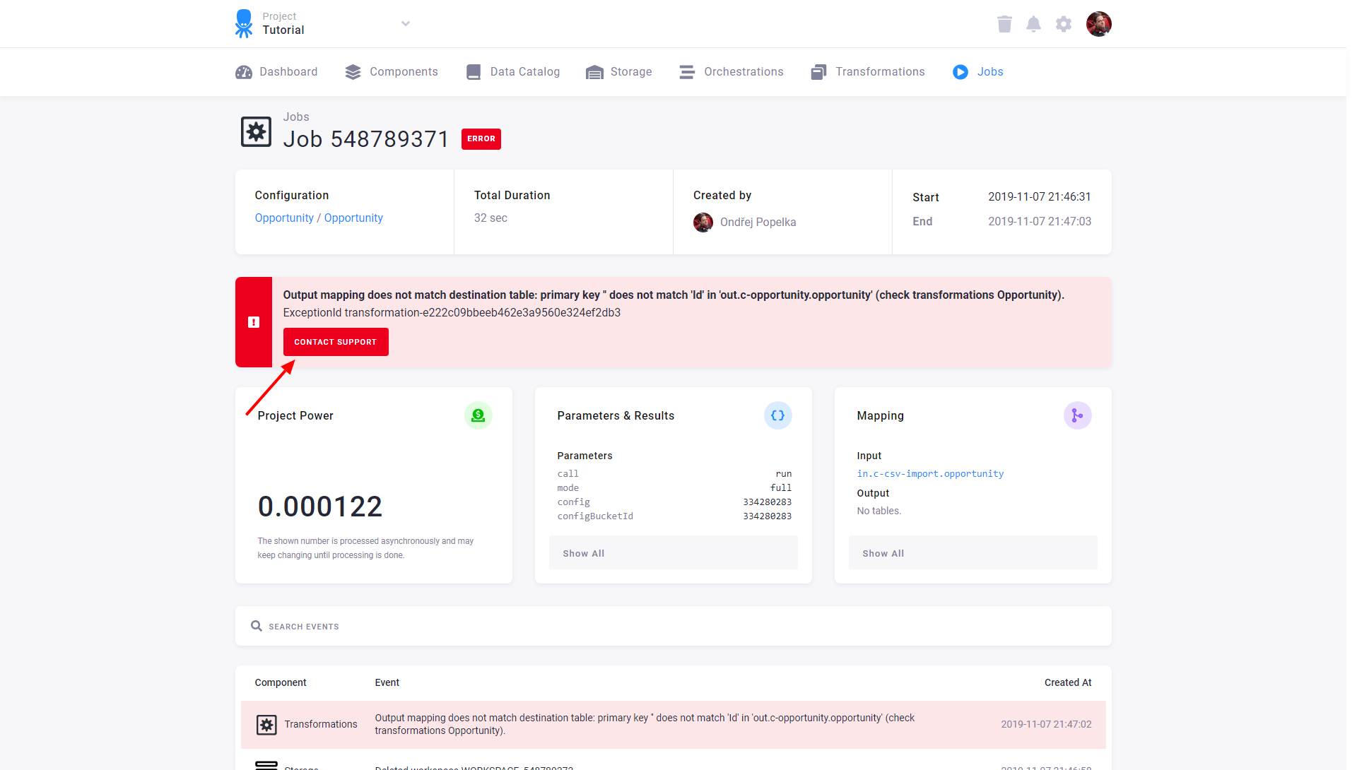 Screenshot -- User joined