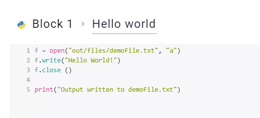 Screenshot - Edit Code Block